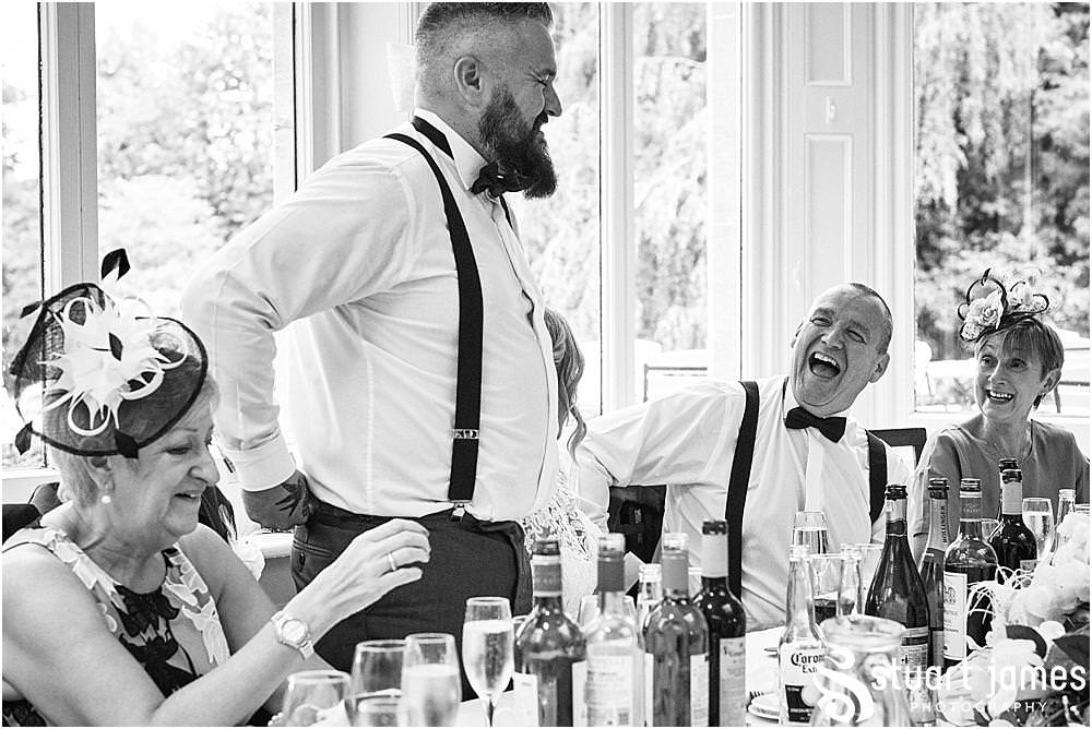From the Father of the bride it was over to our groom who hit the mark perfectly at Pendrell Hall in Codsall Wood by Staffordshire Recommended Wedding Photographer Stuart James