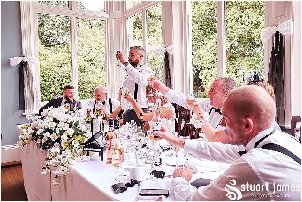 A wonderful speech from the groom brought great guest reactions at Pendrell Hall in Codsall Wood by Staffordshire Recommended Wedding Photographer Stuart James