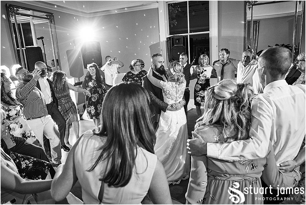 Capturing the guests all having the BEST time on the dance floor at Pendrell Hall in Codsall Wood by Staffordshire Recommended Wedding Photographer Stuart James