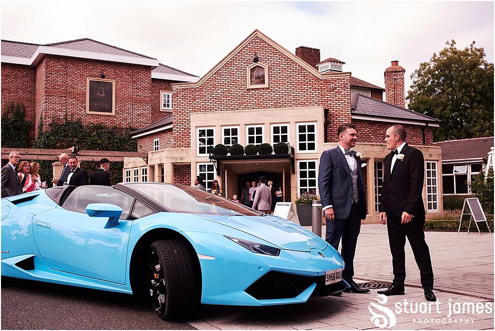 Our groom arriving in style at The Belfry in Sutton Coldfield - Belfry Wedding Photography by Docuemntary Wedding Photographer Stuart James
