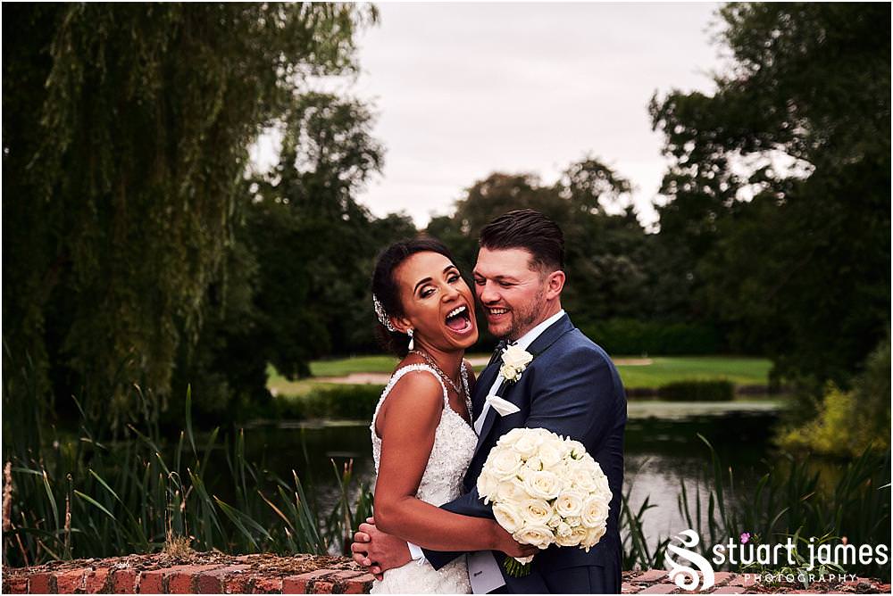 Beautiful elegant and fun portraits of the bride and groom at The Belfry in Sutton Coldfield - Belfry Wedding Photography by Docuemntary Wedding Photographer Stuart James