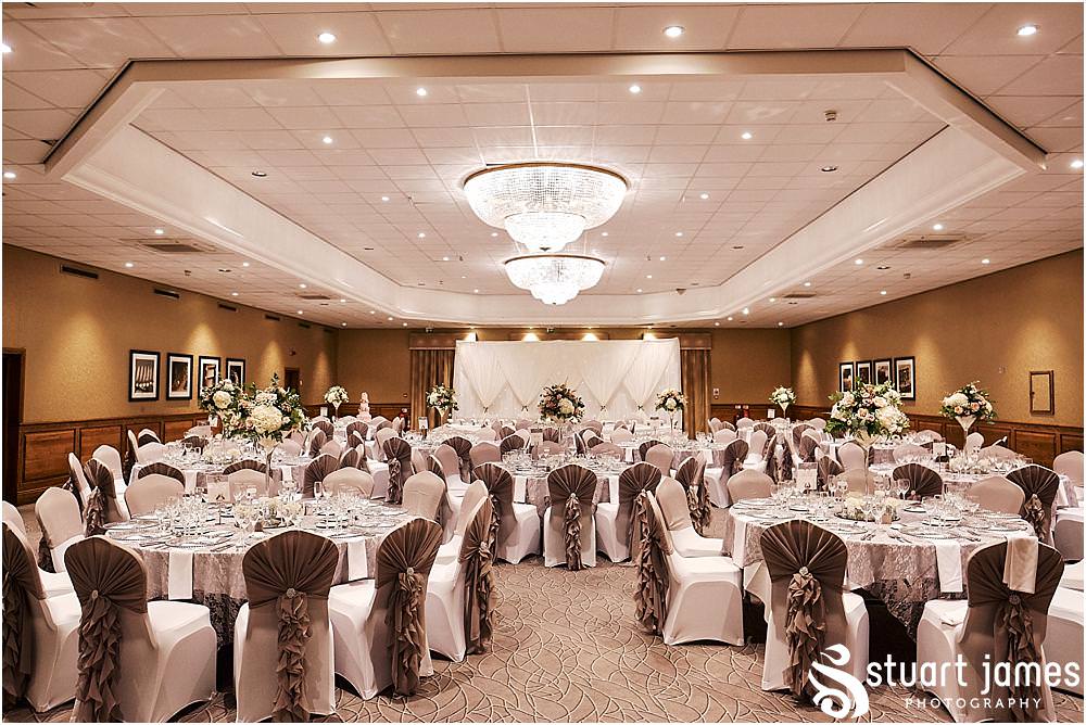 Beautiful decor in the Warwick Suite at The Belfry in Sutton Coldfield by Design Elegance - Belfry Wedding Photography by Docuemntary Wedding Photographer Stuart James