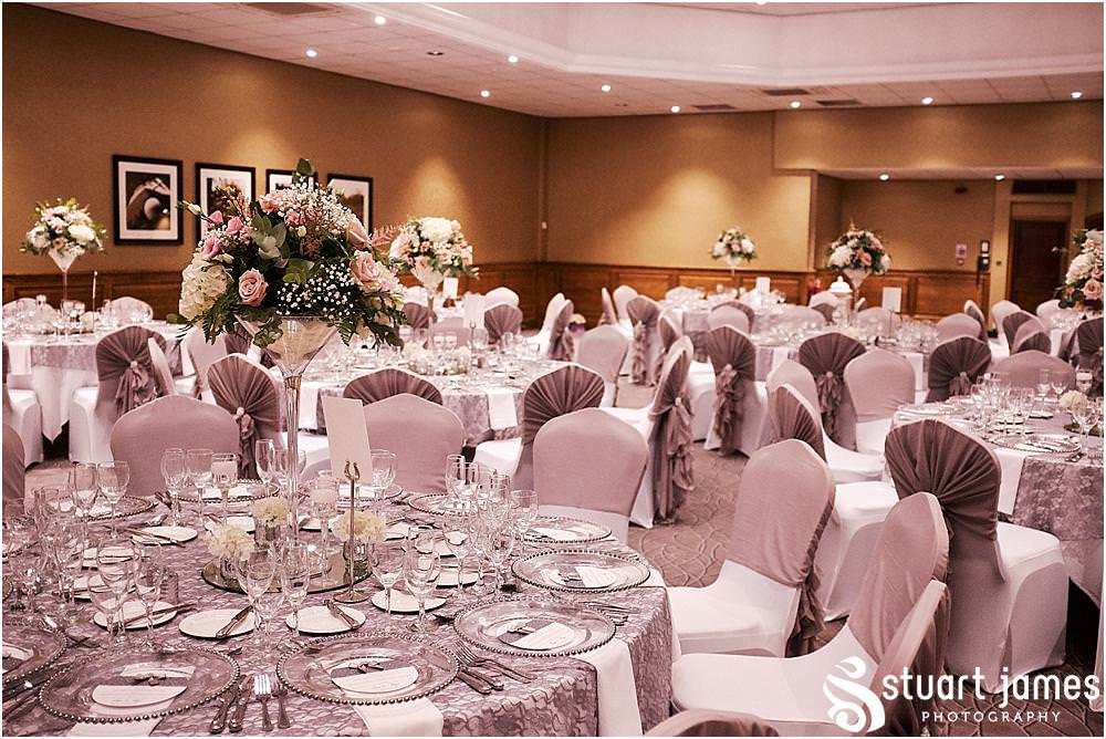 Beautiful decor in the Warwick Suite at The Belfry in Sutton Coldfield by Design Elegance - Belfry Wedding Photography by Docuemntary Wedding Photographer Stuart James