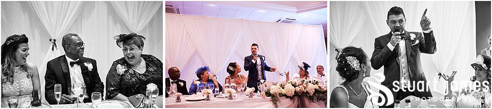 The perfect mix of humour and emotion during the grooms speech at The Belfry in Sutton Coldfield - Belfry Wedding Photography by Docuemntary Wedding Photographer Stuart James