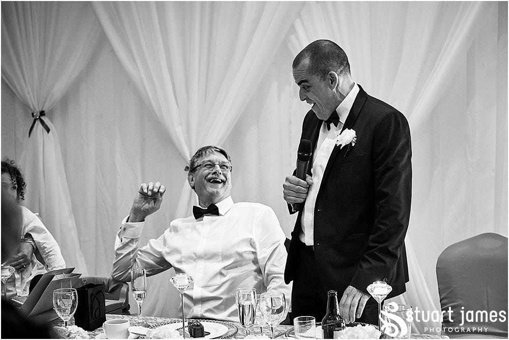 Perfect speech from the best man with amazing guest reactions at The Belfry in Sutton Coldfield - Belfry Wedding Photography by Docuemntary Wedding Photographer Stuart James