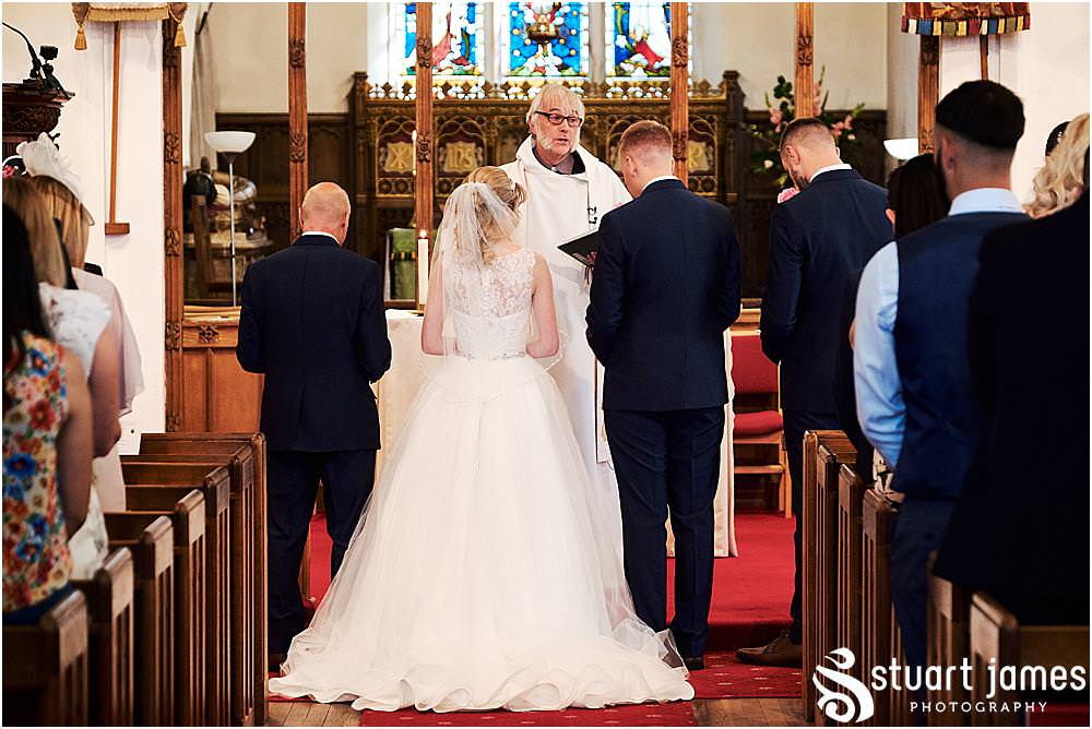 Such beautiful moments to capture and treasure as our bride and groom tie the knot at St Nicholas Church in Codsall by Documentary Wedding Photographer Stuart James