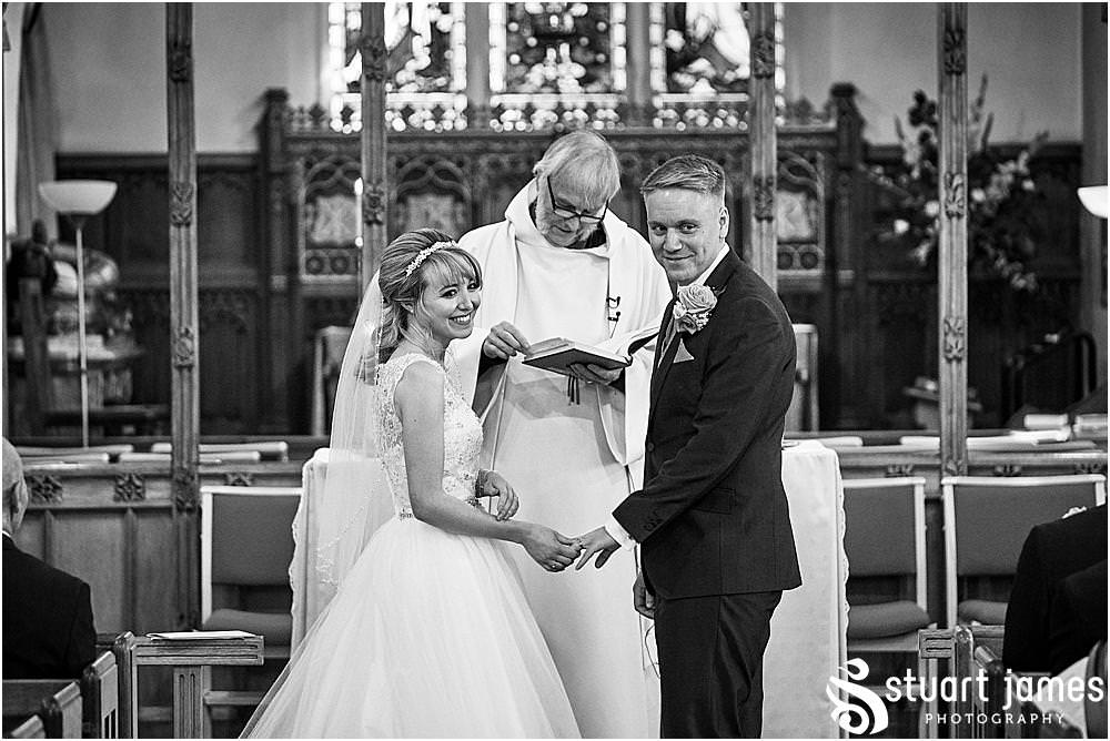 Such beautiful moments to capture and treasure as our bride and groom tie the knot at St Nicholas Church in Codsall by Documentary Wedding Photographer Stuart James