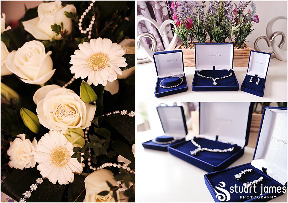 Bridal Flowers and Bridal Accessories ready for wedding at The Village Hotel, Walsall, photo by Stuart James Photography