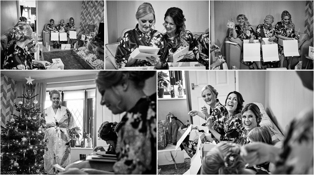 Documenting the wedding morning for the bridal party ahead of the wedding at St Michaels Church in Penkridge by Documentary Wedding Photographer Stuart James