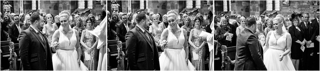 Capturing the emotions during the beautiful wedding ceremony at St Michaels Church in Penkridge by Cannock Wedding Photographer Stuart James