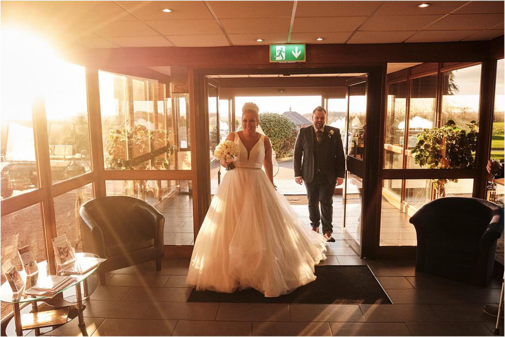 Arriving in style at The Chase in Cannock by Cannock Wedding Photographer Stuart James
