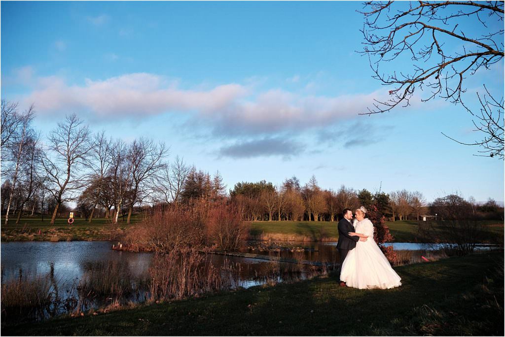 Stunning light, a beautiful couple and great setting made for incredible bridal portraits at The Chase in Cannock by Cannock Wedding Photographer Stuart James