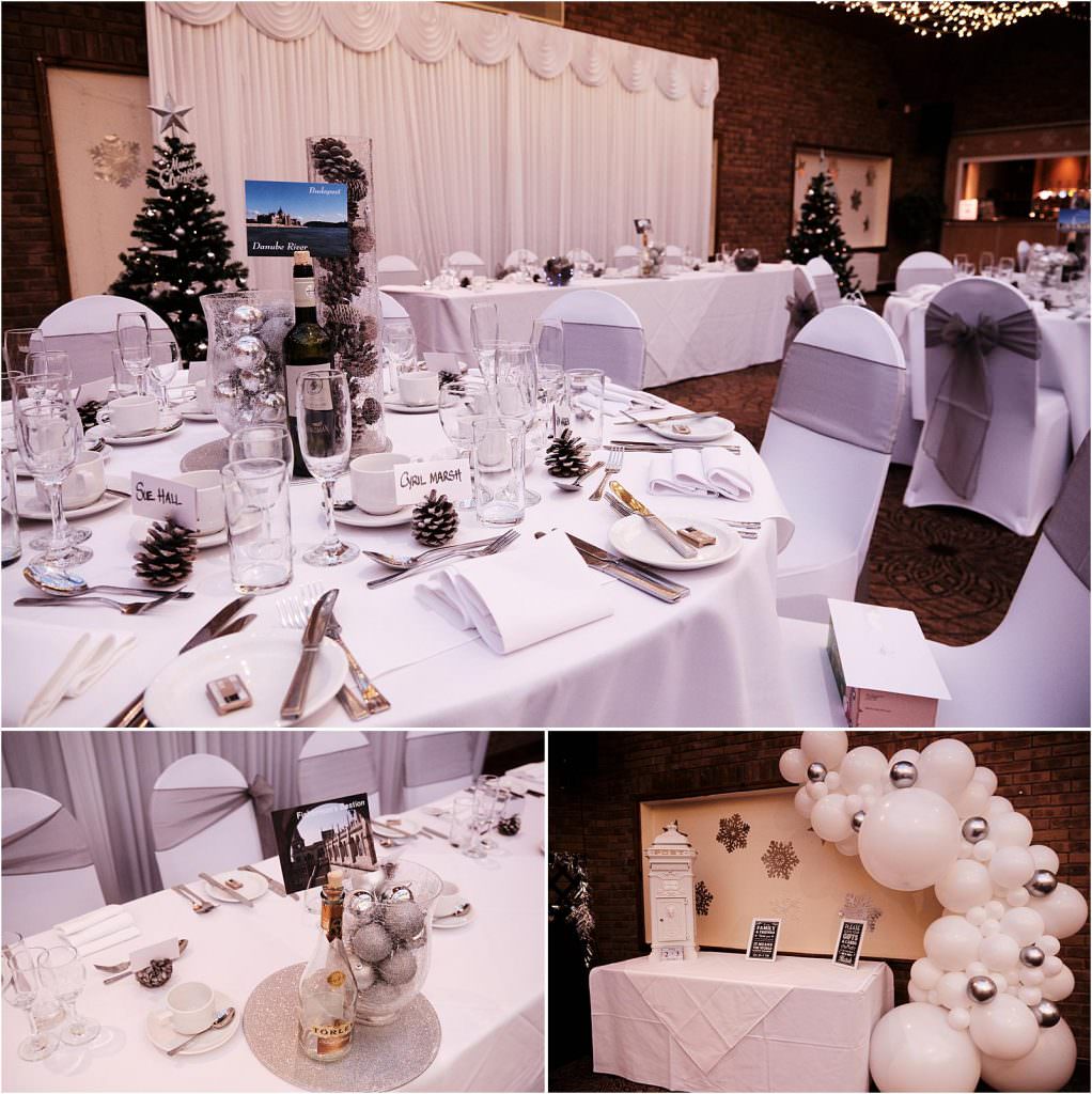 Fabulous decoration bringing the theme together for the tables at The Chase in Cannock by Cannock Wedding Photographer Stuart James