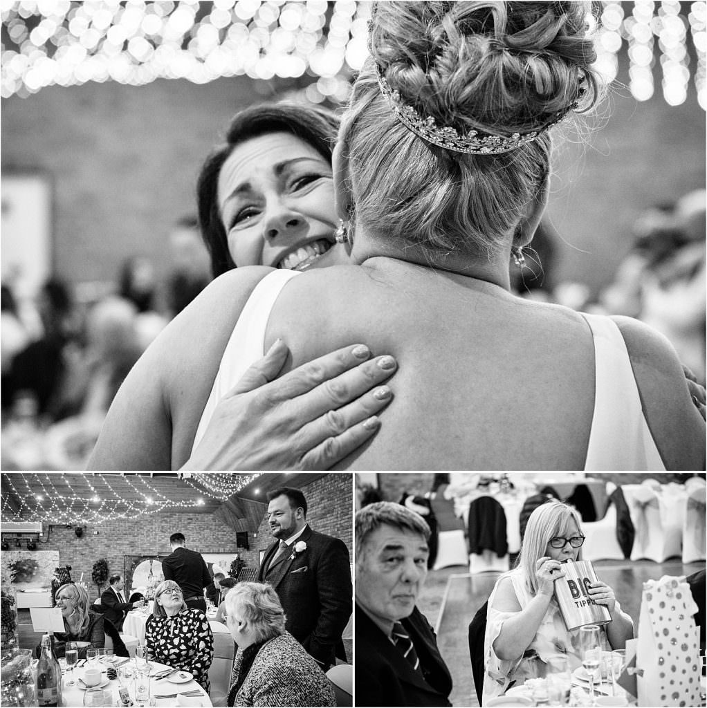 Creative candid photos capture the fun of the wedding as everyone relaxes and enjoys the reception at The Chase in Cannock by Cannock Wedding Photographer Stuart James
