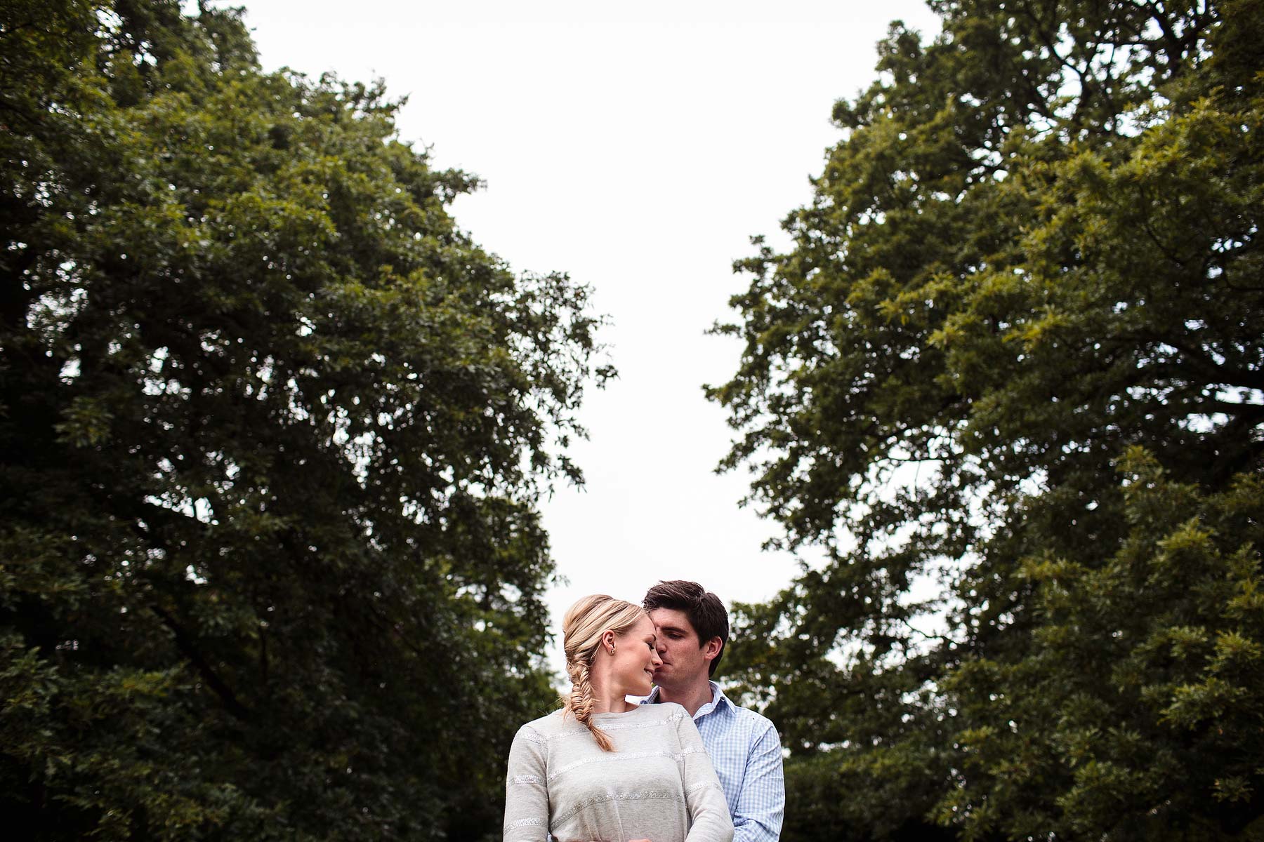 Beautiful choice for their engagement portrait session with photographs at Sandon Hall in Stafford by Sandon Hall Recommended Reportage Wedding Photographer Stuart James