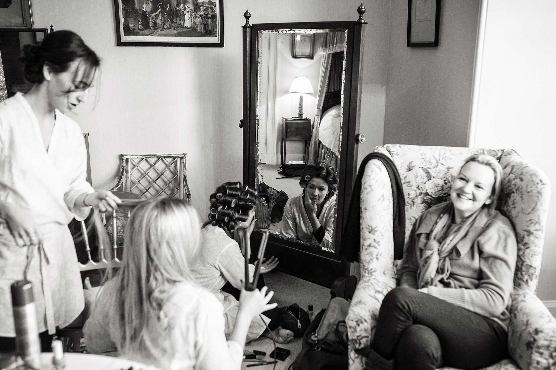 Reportage photography of the emotional wedding morning at Sandon Hall in Stafford by Stafford Documentary Wedding Photographer Stuart James