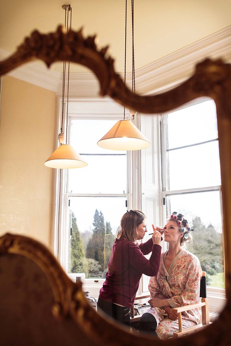 Reportage photography of the emotional wedding morning at Sandon Hall in Stafford by Stafford Documentary Wedding Photographer Stuart James
