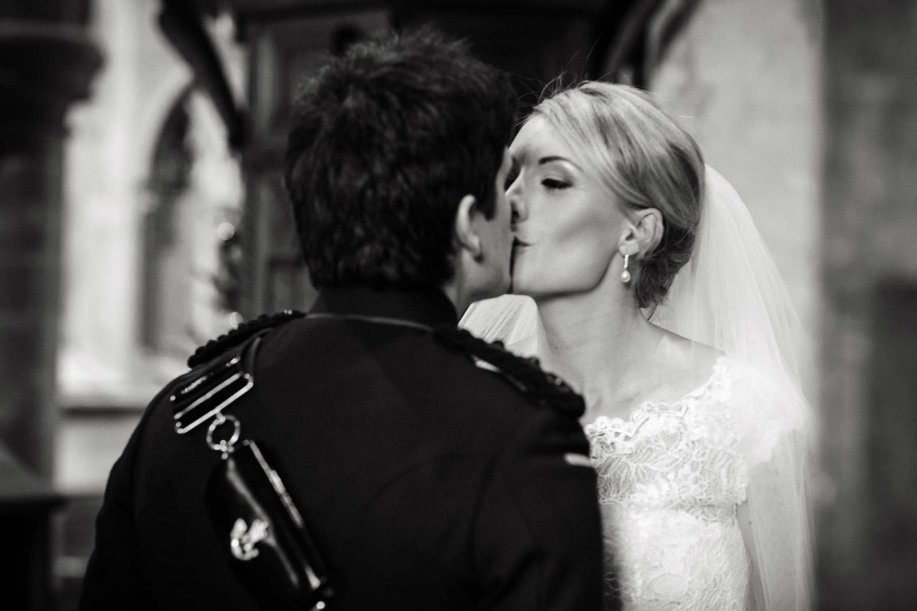 Unobtrusive reportage photography during wedding ceremony at All Saints Church in Sandon captures the emotion and story of the special time by Staffordshire Documentary Wedding Photographer Stuart James