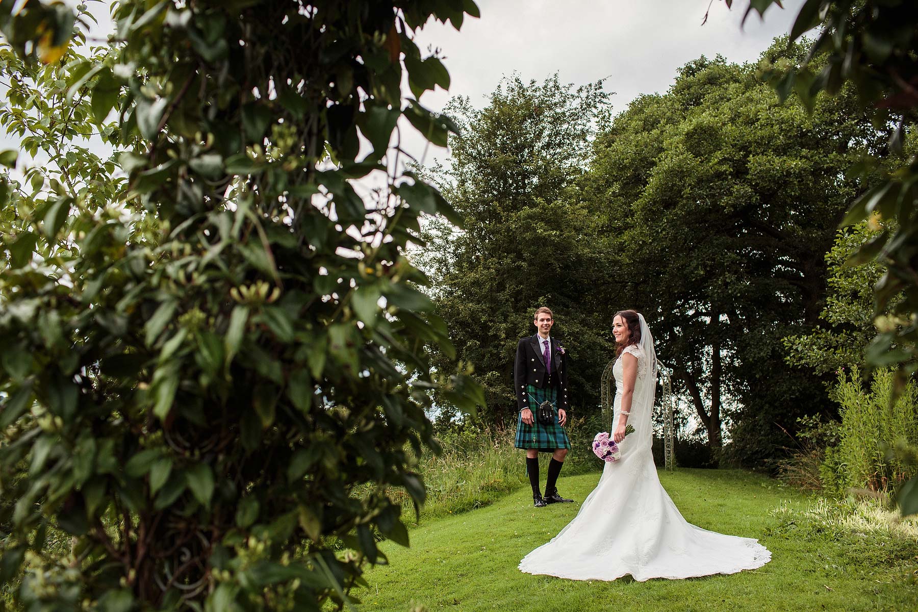 Creative relaxed portraits in the stunning grounds of The Ashes in Endon by Staffordshire Documentary Wedding Photographer Stuart James