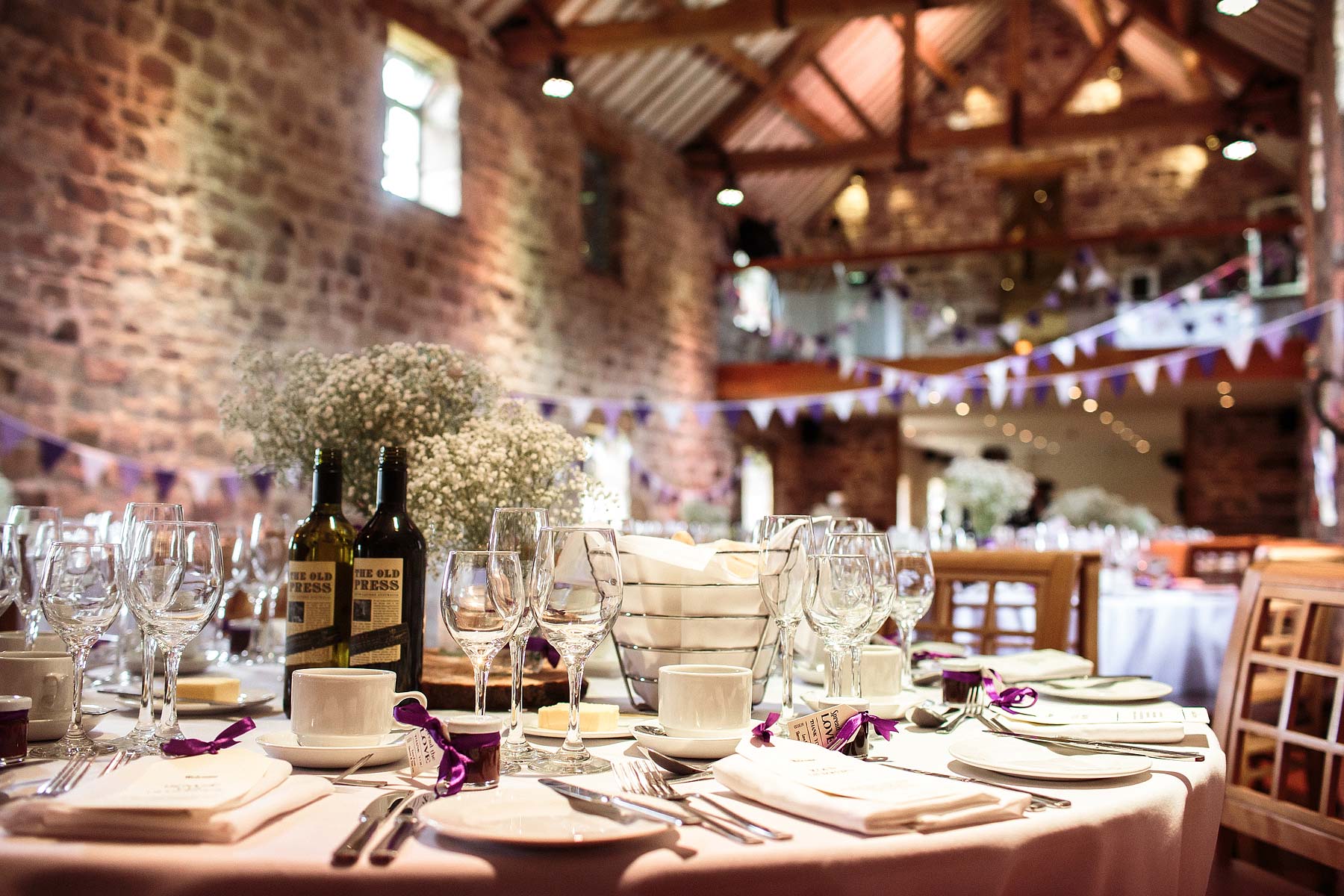 Beautiful vintage details for the wedding breakfast at The Ashes in Endon by Staffordshire Documentary Wedding Photographer Stuart James