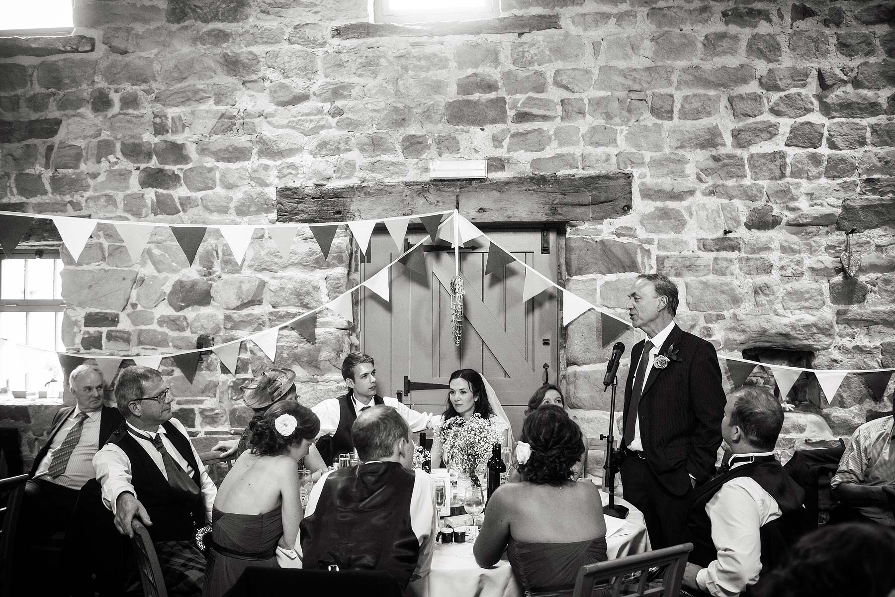 Candid photos of the wedding speeches at The Ashes in Endon by Leek Documentary Wedding Photographer Stuart James