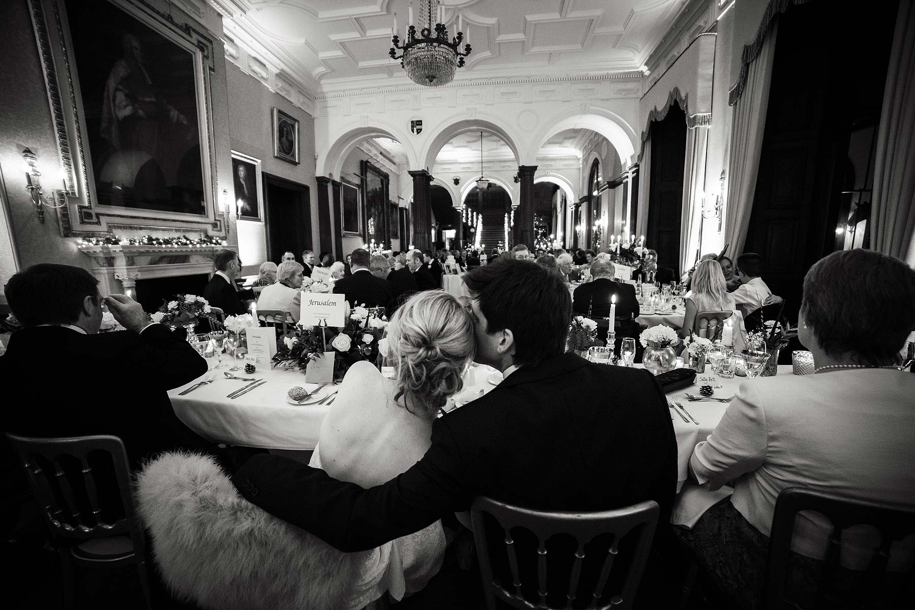An intimate moment between Bride and Groom at Sandon Hall in Stafford by Stafford Reportage Wedding Photographer Stuart James
