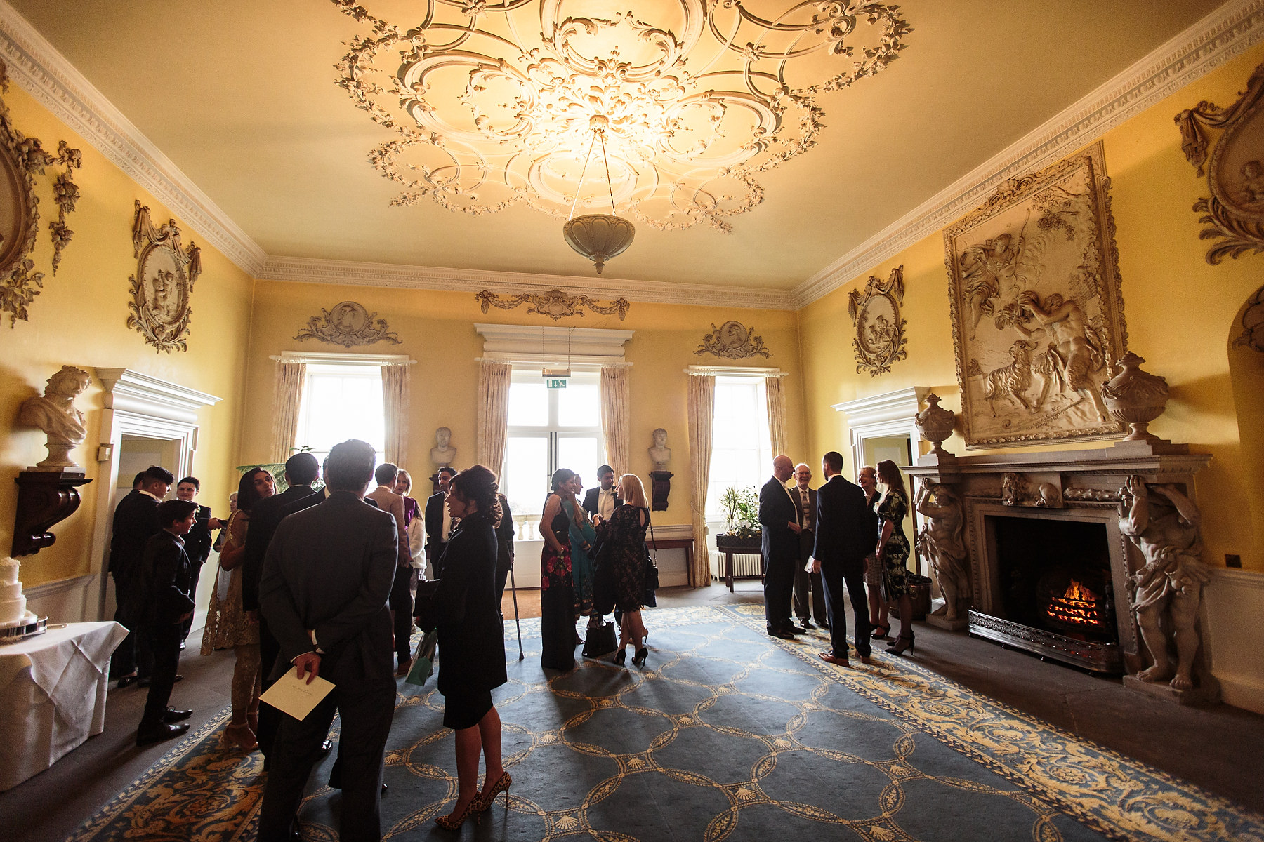 Creative documentary wedding photography at Hagley Hall in Worcestershire by Documentary Wedding Photographer Stuart James