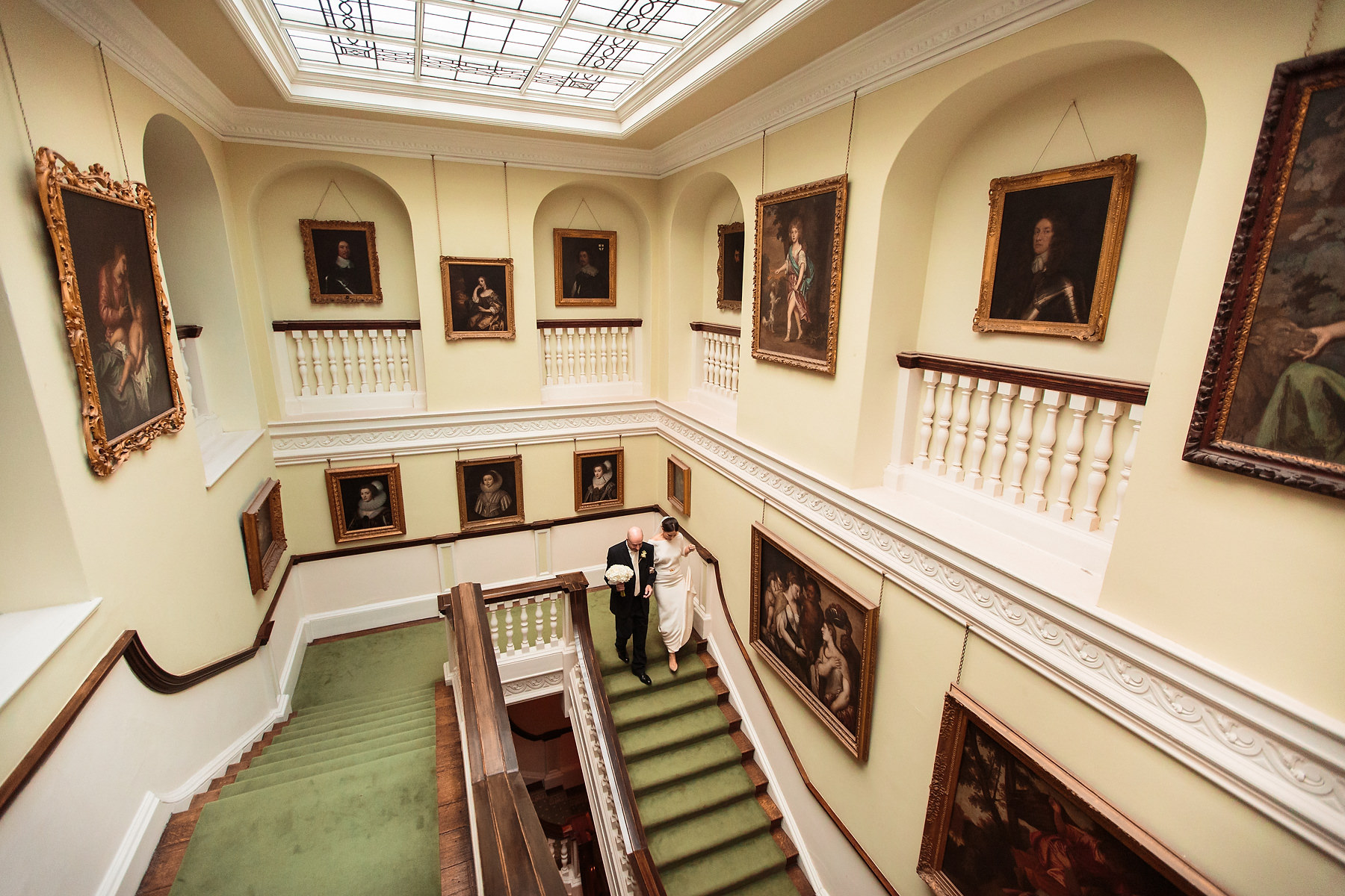 Creative documentary wedding photography at Hagley Hall in Worcestershire by Documentary Wedding Photographer Stuart James