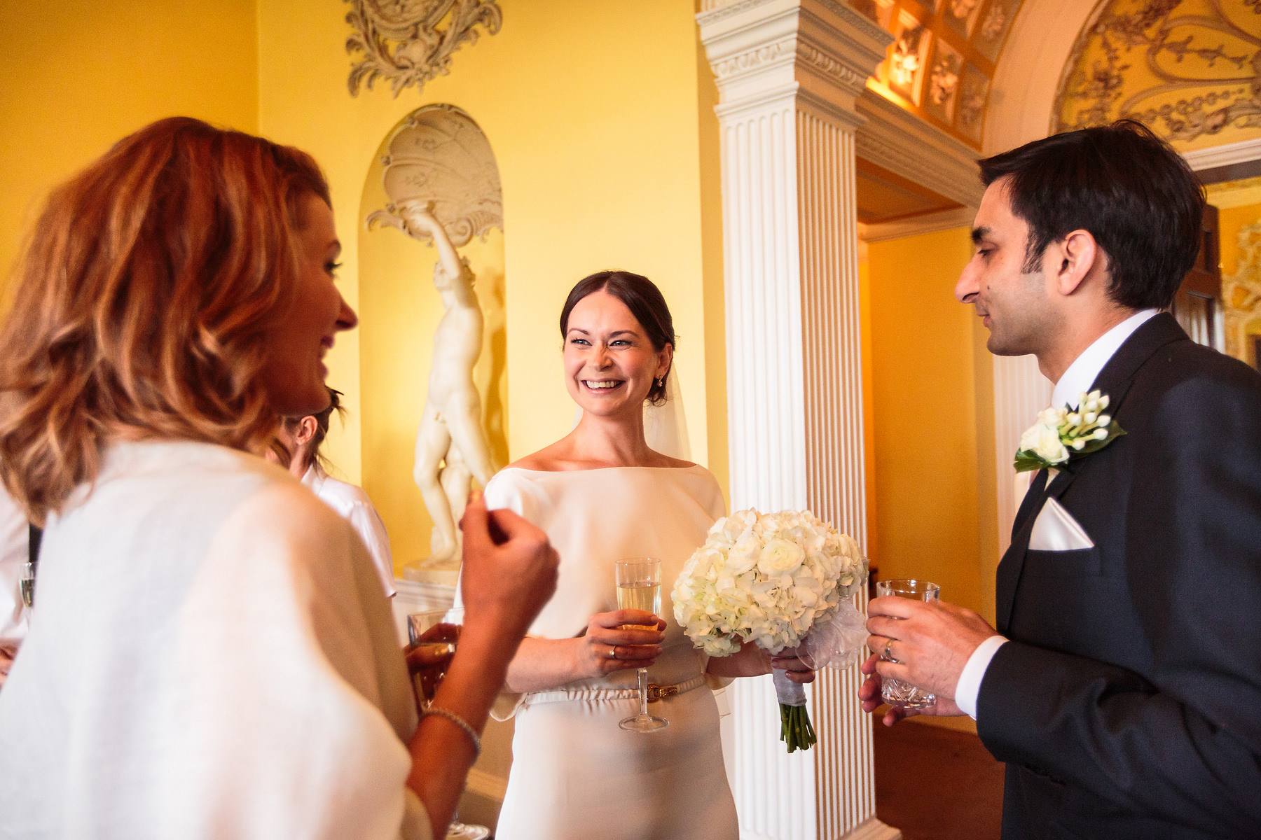 Creative documentary wedding photography at Hagley Hall in Worcestershire by Documentary Wedding Photographer Stuart James