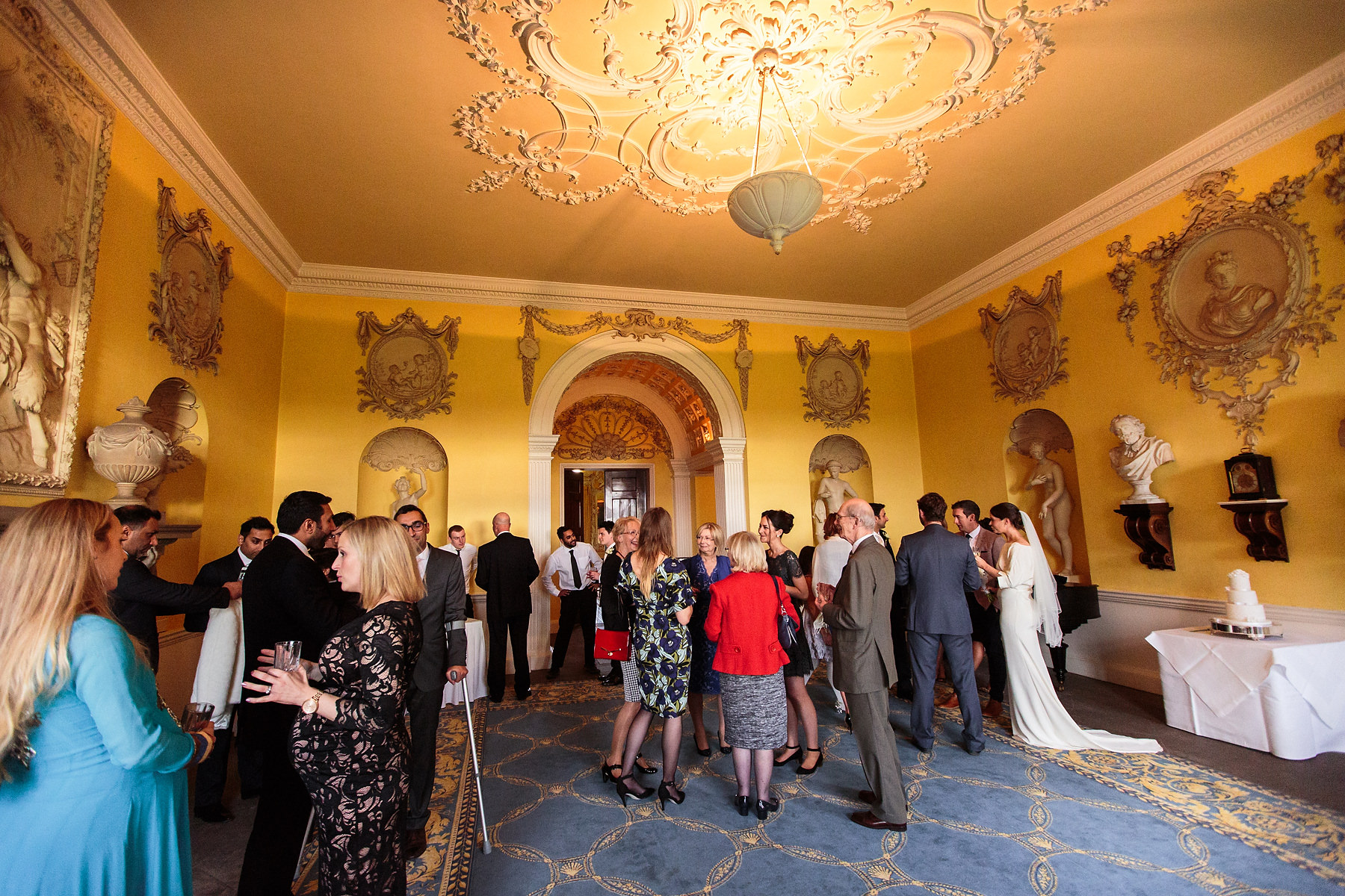 Creative documentary wedding photography at Hagley Hall in Worcestershire by Documentary Wedding Photographer Stuart James