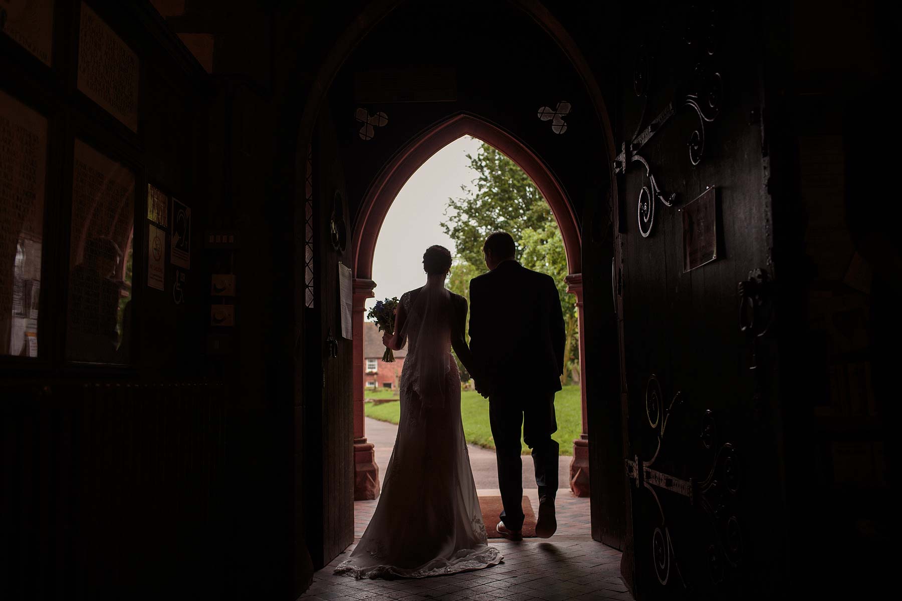 Wedding photographs of the ceremony at St Chads Church in Pattingham by Pattingham Wedding Photographer Stuart James