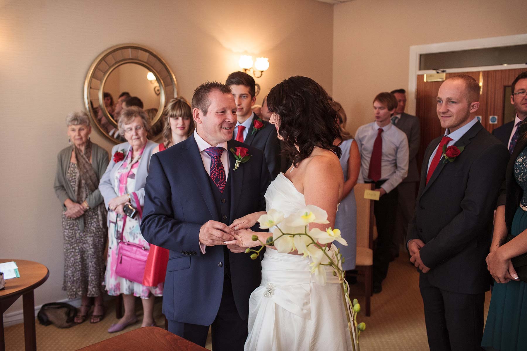 Fun creative storytelling wedding photography at Lichfield Registry Office in Lichfield by Documentary Wedding Photographer Stuart James