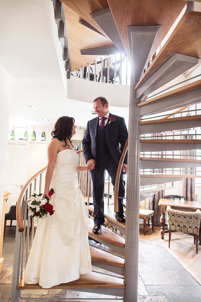Creative modern wedding photography at The Lion Hotel in Brewood by Documentary Wedding Photographer Stuart James