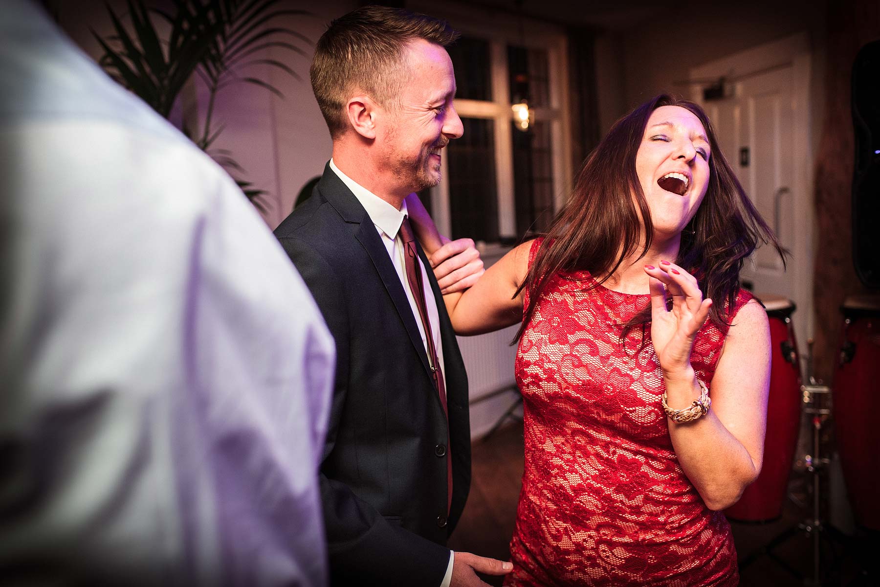 Fun natural wedding photographs at The Lion Hotel in Brewood by Documentary Wedding Photographer Stuart James