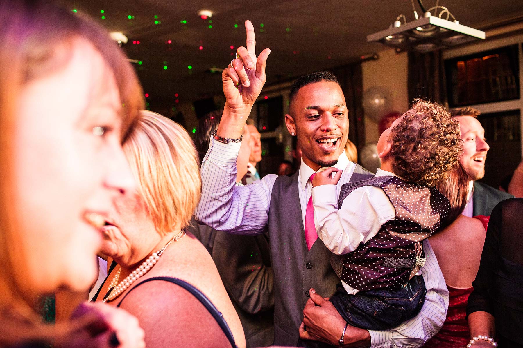 Fun natural wedding photographs at The Lion Hotel in Brewood by Documentary Wedding Photographer Stuart James