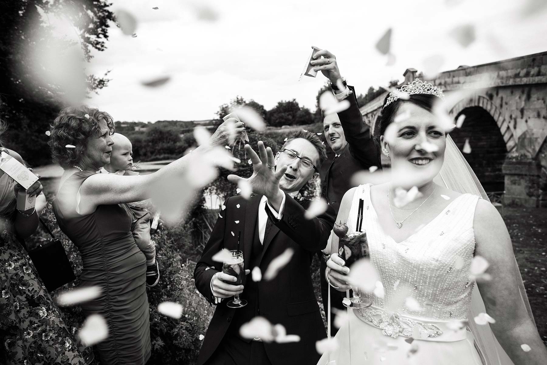 Creative wedding photography by Documentary Wedding Photographer Stuart James at Mytton and Mermaid in Shrewsbury