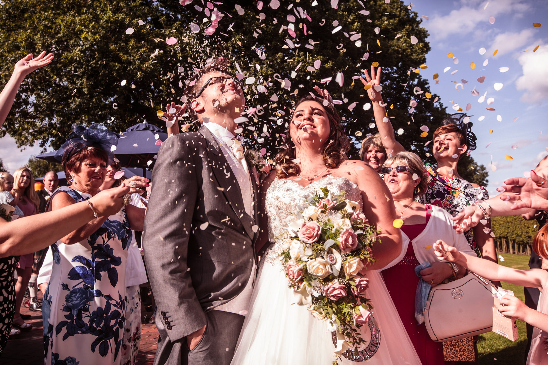 Creative wedding photography by Documentary Wedding Photographer Stuart James at Oak Farm in Cannock