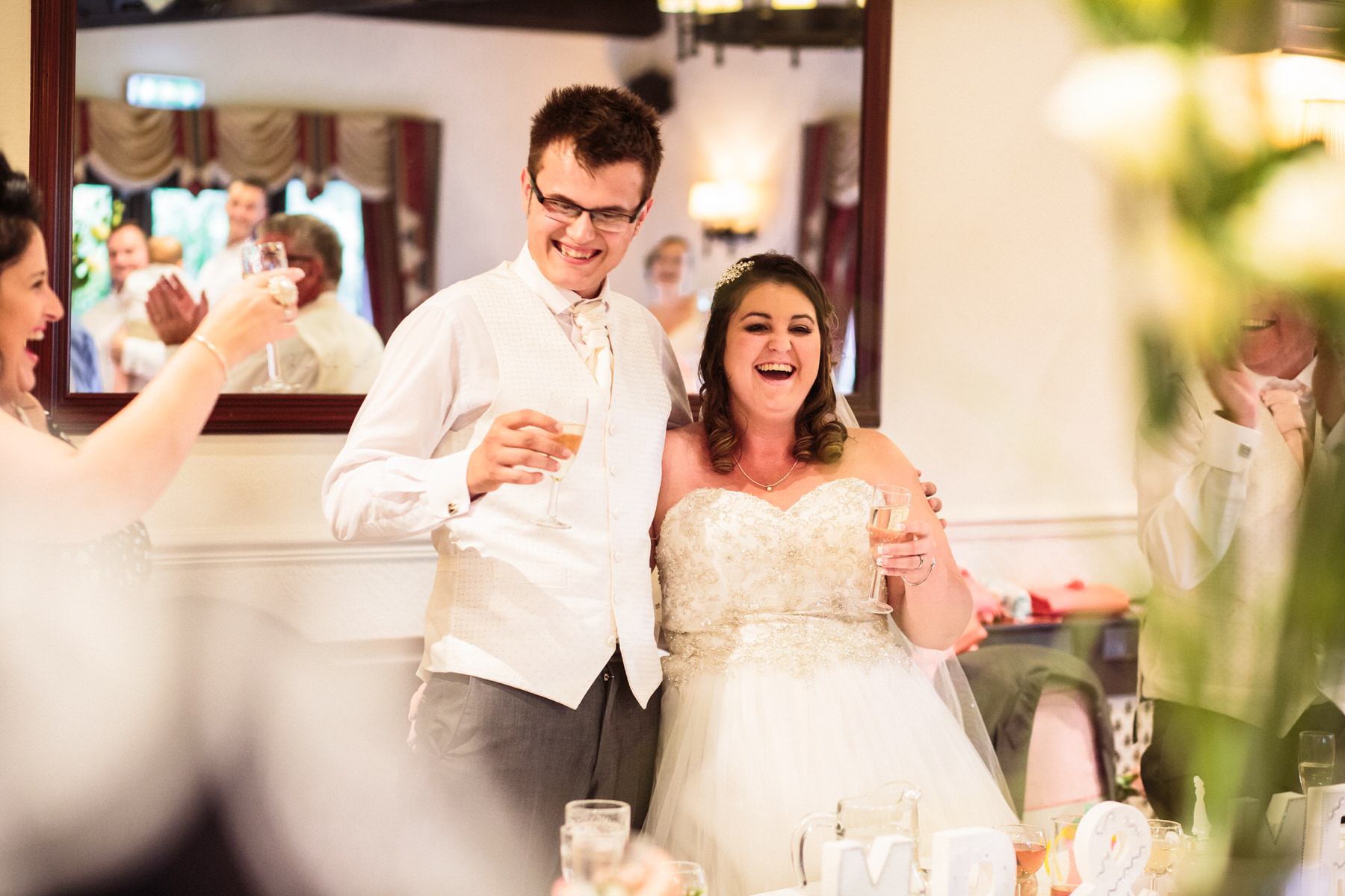 Creative wedding photography by Documentary Wedding Photographer Stuart James at Oak Farm in Cannock