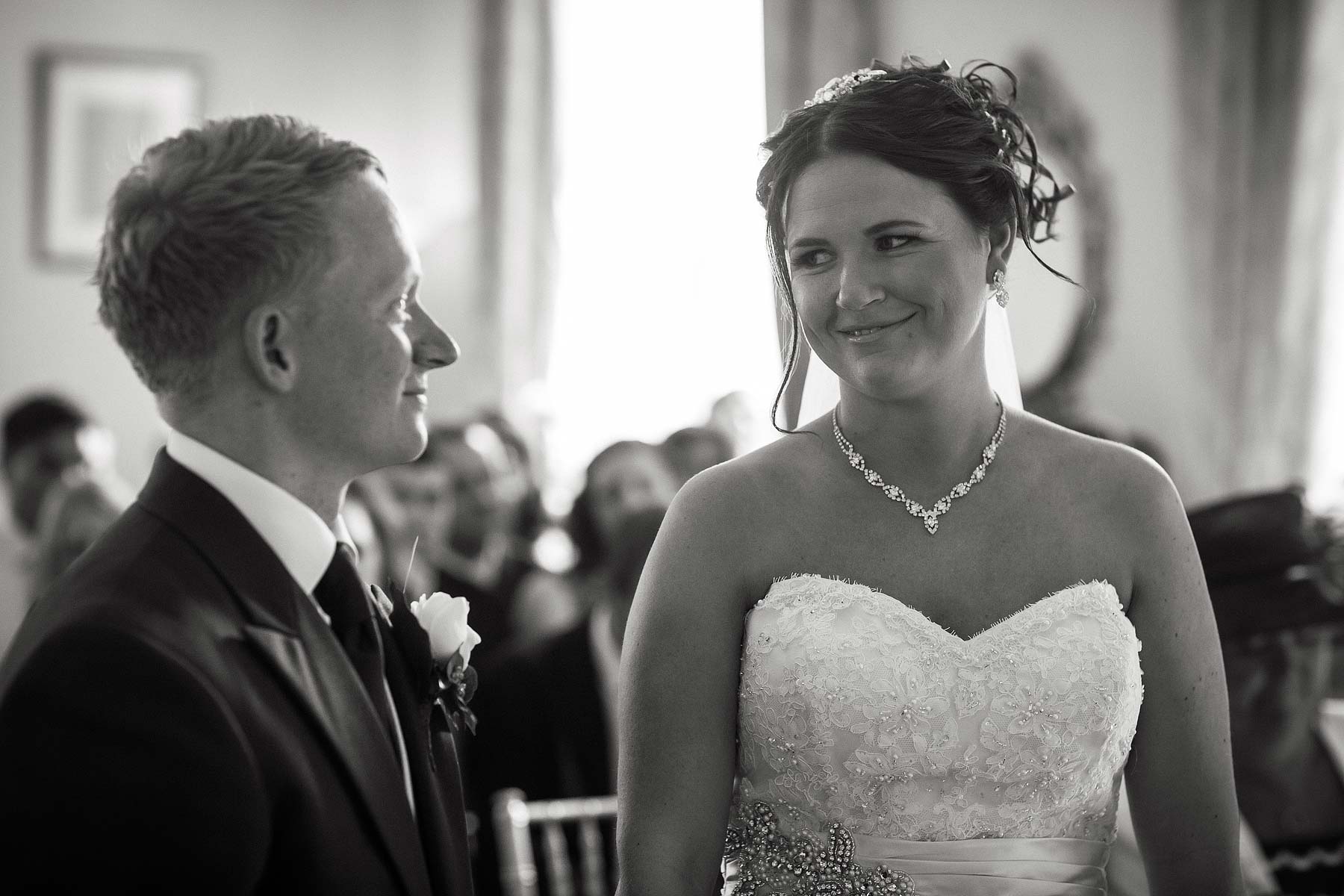 Beautiful wedding ceremony at Somerford Hall in Brewood by Reportage Wedding Photographer Stuart James