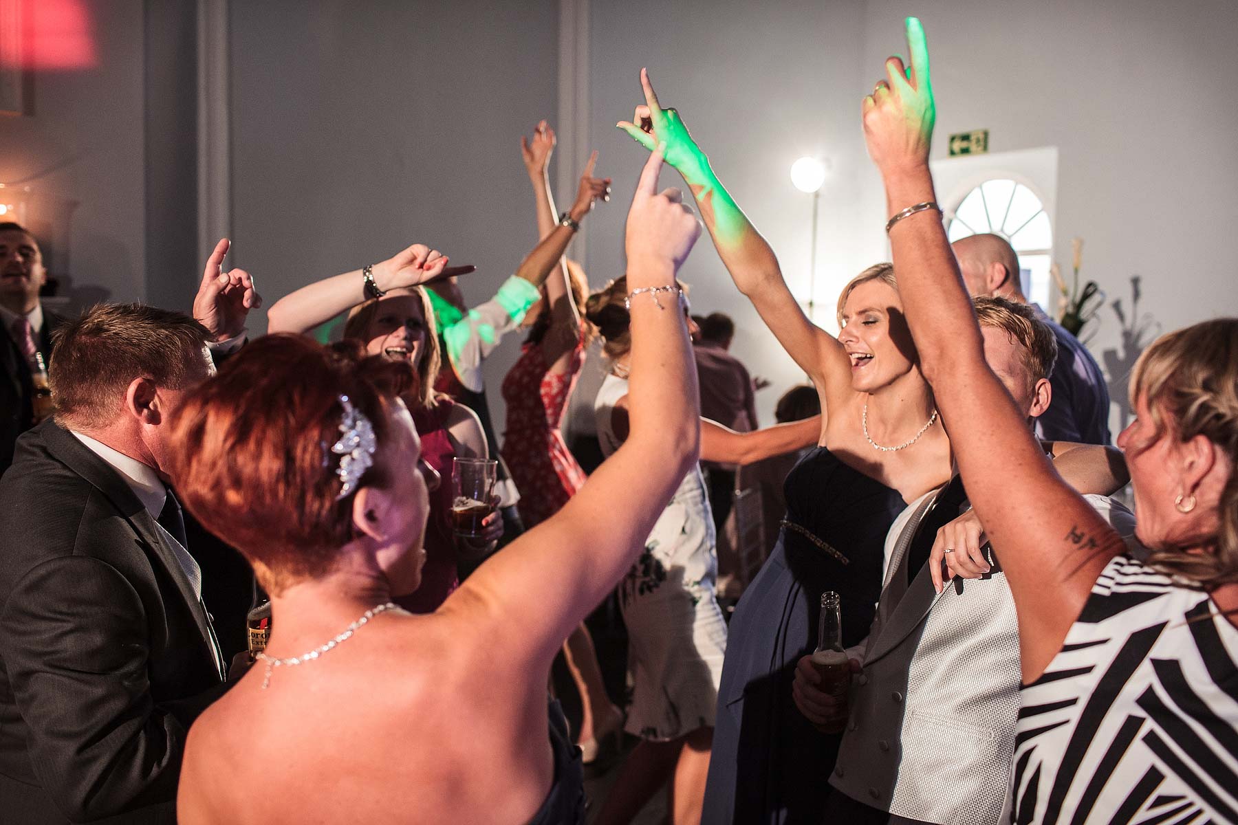 Fantastic photographs of brilliant party at Somerford Hall in Brewood by Staffordshire Wedding Photographers Stuart James