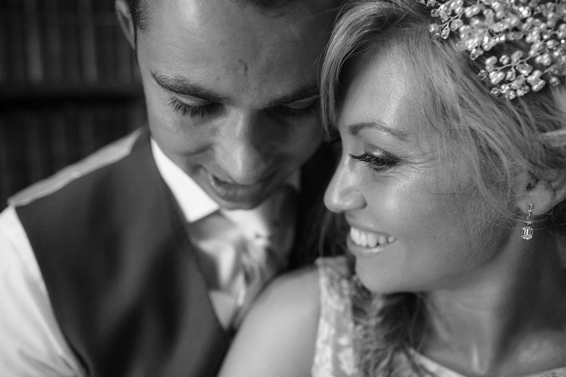 Intimate unobtrusive portraits of Bride and Groom at Weston Park in Staffordshire by Professional Wedding Photographer Stuart James