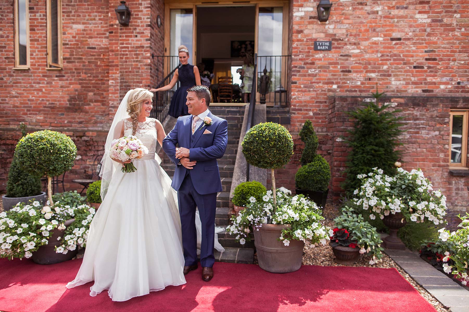 One very proud father on morning of wedding at Weston Park in Staffordshire by Reportage Wedding Photographer Stuart James