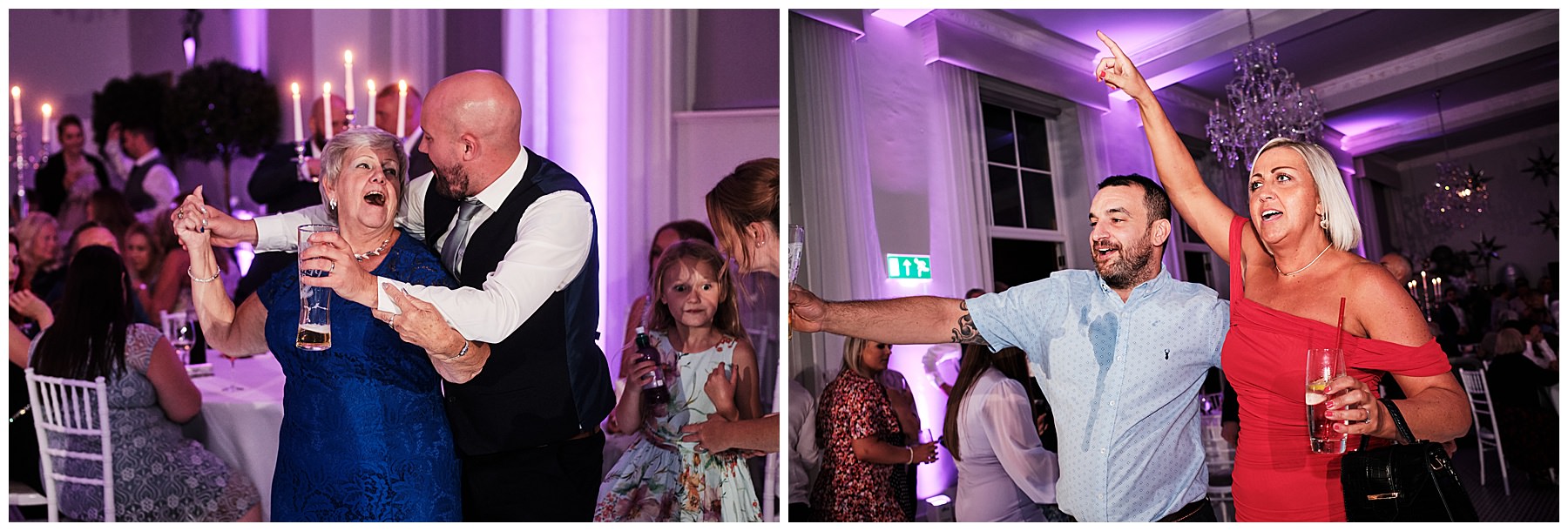 Our bride changed into a party dress, it was time to seriously get the party going at Hawkstone Hall in Shrewsbury by Documentary Wedding Photographer Stuart James